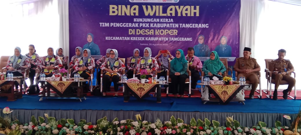 Ketua Tim B TP-PKK Kabupaten Tangerang Kunjungi Desa Koper Kecamatan Kresek Dalam Rangka Bina Wilayah 2025